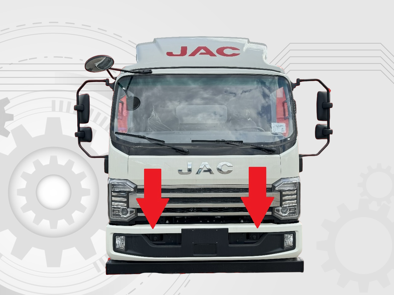 Бампер передний (пластик) JAC N120X 2803100LE553WV 2803100LE553-WV