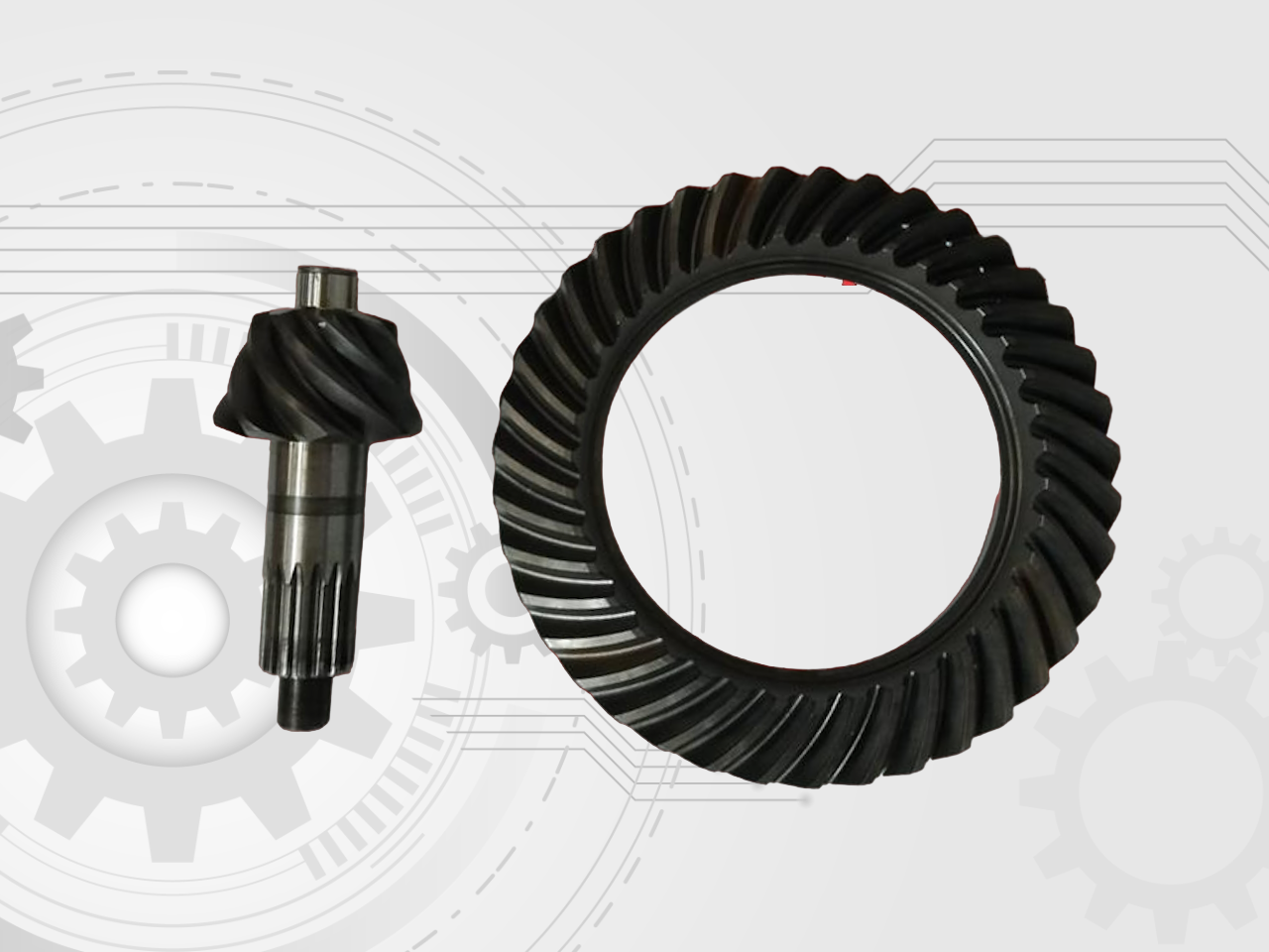 Главная пара 39/8 редуктора заднего моста 4.875 (колеса R19.5) JAC N120 2402B839-021 2402B839021
